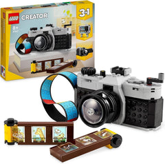 LEGO Creator 3 w 1 zabawka z aparatem retro, kamera wideo, telewizor, dekoracje na biurko dla dzieci lub akcesoria do sypialni, prezenty fotograficzne dla dziewcząt i chłopców w wieku 8 lat 31147 Zestawy do budowania Besuche den LEGO-Store Single