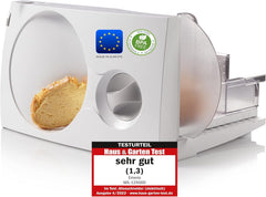 Emerio All Purpose Slicer „Made in EU” MS-125000, lamă din oțel inoxidabil fabricată în Germania, reglabilă 0-17 mm, 100 W Rasnite si Feliatoare Naty Shop Single Alb