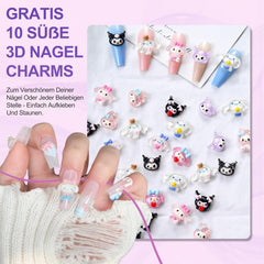 Set 420 de unghii false - Unghii tip balerina cu gel moale, acoperire completă, unghii artificiale cu gradient alb nud pentru lipire, unghii false pentru arta unghiilor (Ballerina White Nude)