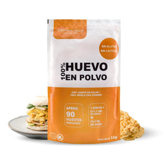 Eipulver aus Freilandeiern (1kg) | Pasteurisiertes Vollei Pulver | Ohne Zusatztoffe | Bez glutenu i bez laktozy | Vakuumverpackung im Zip-Beutel