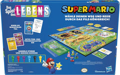 Gra planszowa Hasbro The Game of Life Super Mario dla dzieci w wieku od 8 lat, graj w minigry, zbieraj gwiazdki i walcz z Bowserem