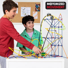 MINT-Forschung Achterbahn-Baukasten, K'NEX Bildung, Basic Fun, 77078, MINT-Lernset mit 546 Teilen, Lernspielzeug für Kinder, Konstruktionsspielzeug für Jungen und Mädchen Ab 8 Jahren