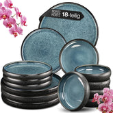 Set de veselă Moritz & Moritz SOLID din gresie, format din 18 piese, pentru 6 persoane - set de veselă pentru 6 persoane, format din 6 farfurii de cină, 6 farfurii garnitură și 6 farfurii de sumă
