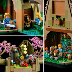 LEGO The Legend of Zelda Deku Tree 2-w-1 — element kolekcjonerski z minifigurkami Księżniczki Zeldy i 3 Linkami — zestaw do budowania dla dorosłych i pomysł na prezent dla fanów gier wideo — 77092 Zestawy do budowania Besuche den LEGO-Store