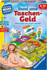 Ravensburger 24996 - Wszystko o kieszonkowym - baw się i ucz dla dzieci, gra edukacyjna dla 6-10 latków, nauka przez zabawę dla 2-4 graczy