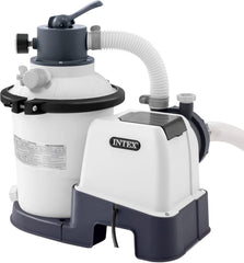 System filtrów piaskowych Krystal Clear SX925, wydajność cyrkulacji 2000 l/h, 26642, basen z prostokątną i białą ramą - basen naziemny - 300 x 200 x 75 cm, niebieski