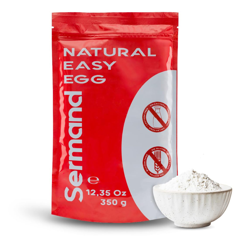 Eiweißpulver für Baiser (350 g) | Pasteurisiertes Eiklar | Getrocknetes Eiweiß | Bez laktozy Bez glutenu | W wiederverschließbarem Zip-Beutel