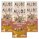 Muesli crocant premium cu nuci și amarant Allos | Muesli organic | Muesli cu nuci | Fulgi de ovăz | Cereale pentru micul dejun | Vegan | Pachet de 6 (6 x 400g)