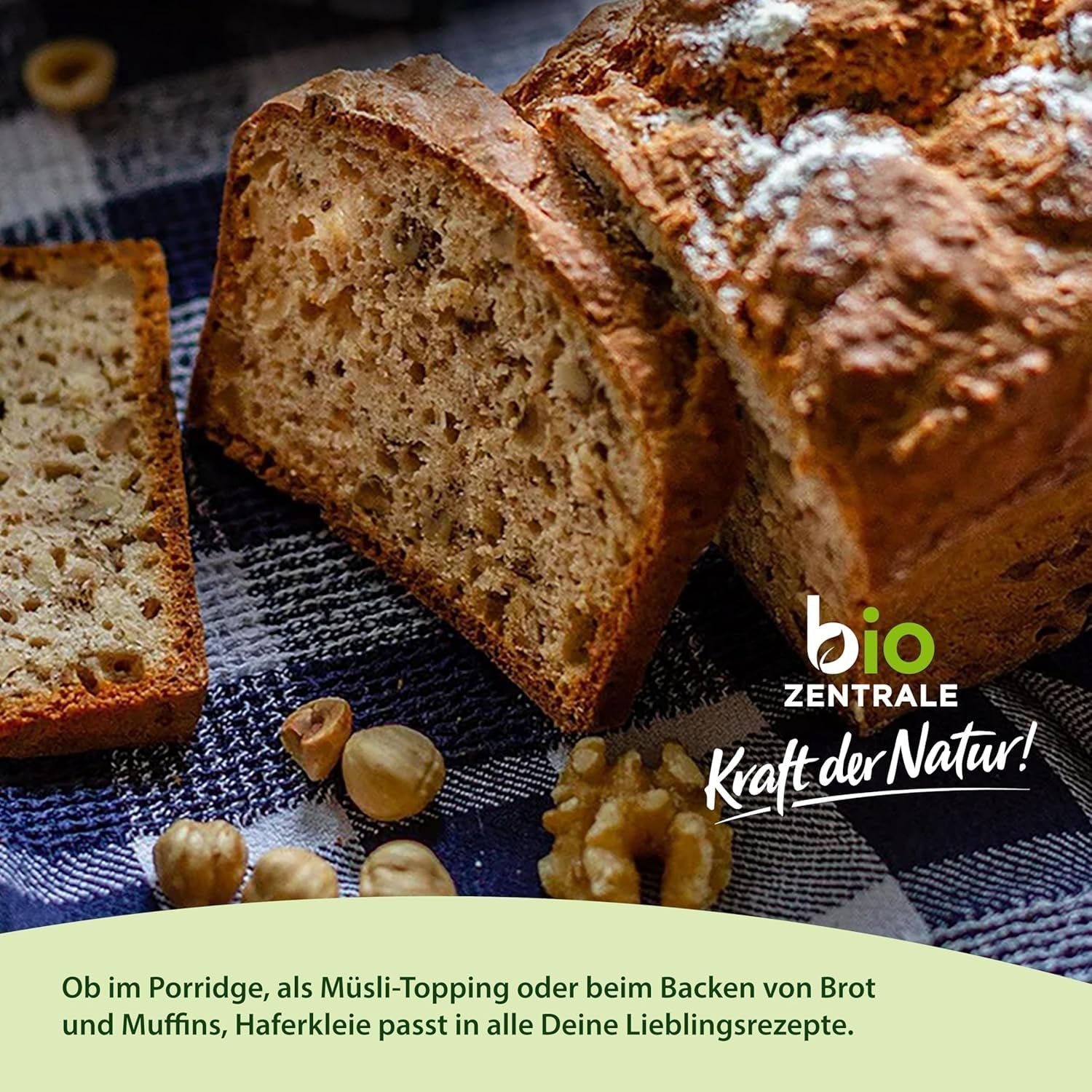 Biozentrale Bio Haferkleie 1Kg | Vorteilspack | Ballaststoffreiche Proteinquelle | Von Natur Aus Vegan | Aus EU Landwirtschaft | Zuckerarm Cereale Naty Shop