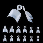 600 de bucăți unghii artificiale scurte ovale, 12 dimensiuni acrilice cu jumătate de acoperire, vârfuri de unghii false, unghii artificiale, pentru manichiură femei salon DIY (natur)