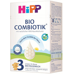 HiPP 3 Organic Combiotik (4 x 600g), mleko następne od 10 miesiąca życia, z naturalnymi kulturami kwasu mlekowego, witaminami C i D, GOS, Omega-3 (DHA, ALA), najwyższej jakości organicznej