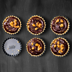 RBV Birkmann Premium Forma do pieczenia tart, Ø 10 cm, 6 sztuk, z wyjmowanym dnem Formy i blachy do pieczenia Naty Shop