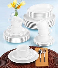 Set de veselă combinat Seltmann Weiden 001.716175 Compact White, 30 de piese, alb/simple
