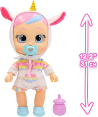 CRY Babies Dreamy Interaktive Puppe Hilf Dreamy bei ihren ersten Schritten – sie gibt über 10 Laute and Reaktionen von Sich and cann leuchtende LED-Tränen weinen. Kinder ab 3 Jahren.