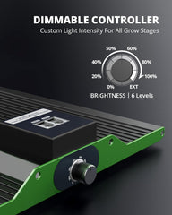 VIPARSPECTRA P1000 Oświetlenie LED do uprawy Pełne spektrum 2024 Oświetlenie LED do uprawy 0% -100% Możliwość przyciemniania dla szklarni Rośliny domowe Sadzonki Warzywa Kwiaty Rosną namioty 60x60cm i 80x80cm