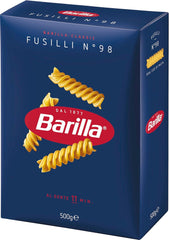 Barilla Pasta Classic Fusilli nr 98 z wysokiej jakości pszenicy durum, zawsze al dente, Chili, Spaghetti, Fusilli, Penne, włoski, 500g