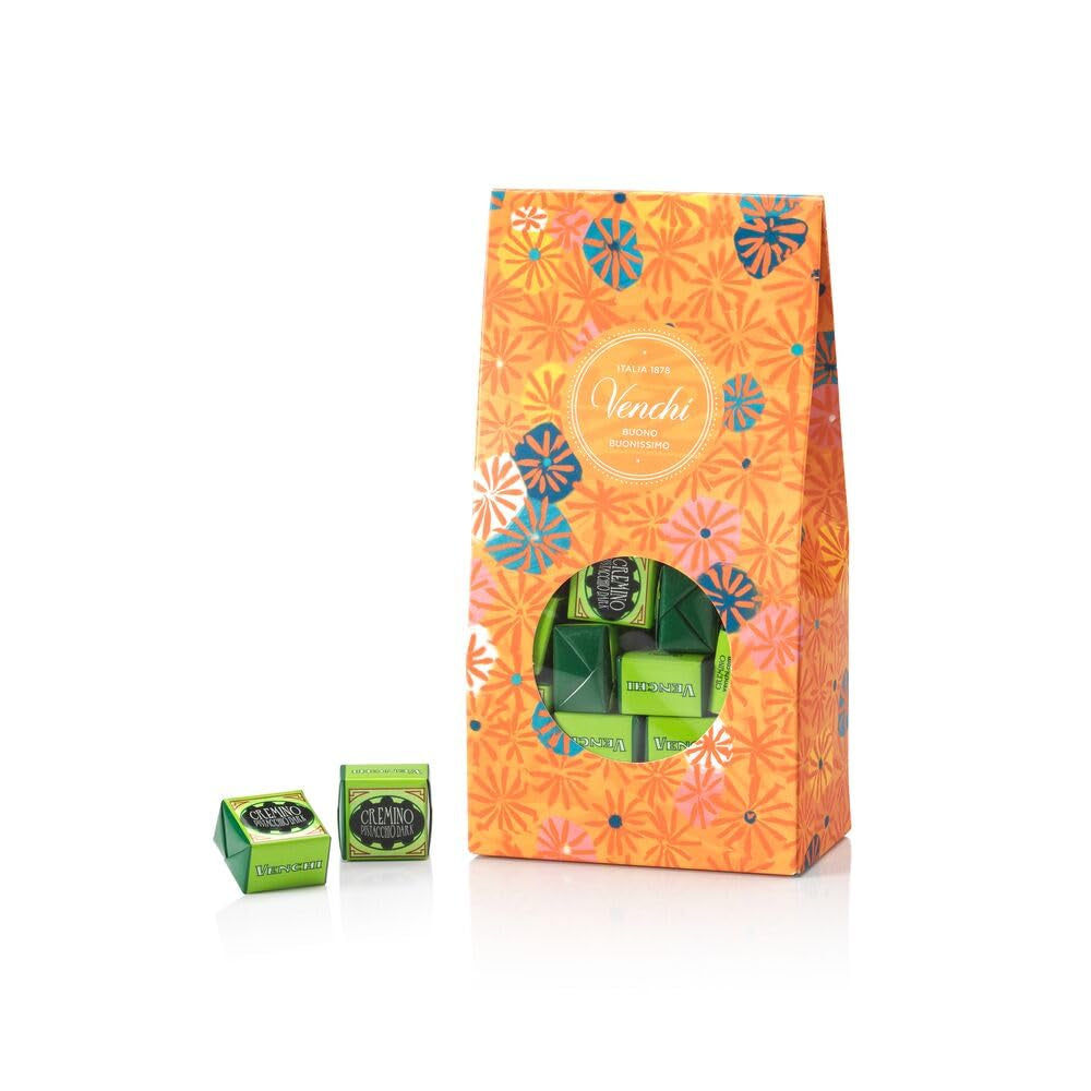 Venchi - Murrine with Pistachio Cremino Pralines Pudełko upominkowe, Biała Czekolada, 305g, Bezglutenowe, Bez Sztucznych Barwników, Bez Konserwantów - Idealny Pomysł Na Prezent