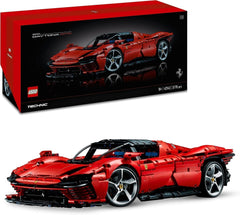 LEGO Technic Ferrari Daytona SP3 Model Kit w skali 1:8, Czerwony supersamochód sportowy, Rozszerzony model samochodu Przedmiot kolekcjonerski, Najlepsza koncepcja samochodu 42143 Zestawy do budowania w sklepie LEGO-Store Single