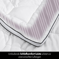 Plapumă pentru toate anotimpurile 135X200 - Plapumă 135X200 Ușoară - Respirabilă și lavabilă și 100% vegană - Plapumă cu plasă climatică și bandă de confort pentru dormit - Umplutură 800G Plapumi si pilote Naty Shop