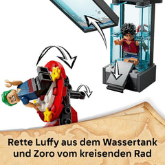 LEGO ONE PIECE Zirkuszelt von Buggy dem Clown - Interaktives Spielzeug mit 4 Minifiguren - Ruffy, Nami & Zoro sowie 2 Steckbriefen - Kreatives Geschenk für Jungen, Mädchen & Fans ab 8 Jahren - 75637