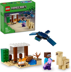 LEGO Minecraft Steve's Desert Expedition, zestaw gier wideo dla chłopców i dziewcząt, Steve Biome, dom, figurki i zabawka wielbłąda, prezent dla graczy w wieku 6 lat 21251 zestawy do budowania Besuche den LEGO-Store Default Title