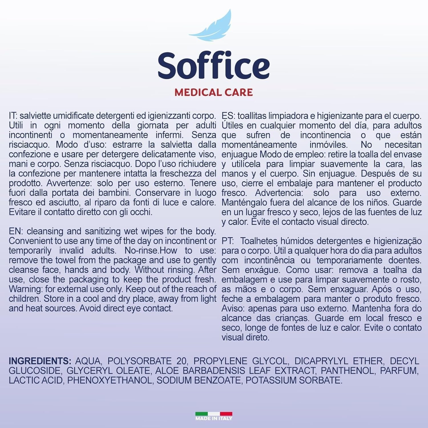 Șervețele răcoritoare multifuncționale pentru adulți (288 șervețele) - 12 pachete a 24 de șervețele umede și igienice | Accesorii și produse de igienă
