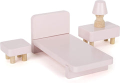 Small Foot 11192 3-poziomowy obrotowy drewniany domek dla lalek z meblami do zabawy wielokolorowy 37 x 40 x 67 cm Naty Shop domy dla lalek