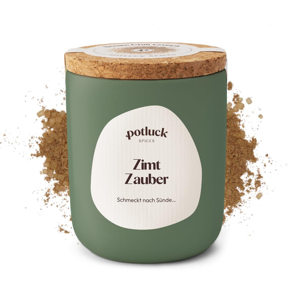 Potluk | Zimta Zaubera | Würzmischung im Keramiktopf | 90g | Wegańskie, bezglutenowe i z naturalnymi składnikami