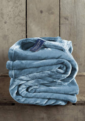 Wygodny koc, poliester, niebieski, 150 x 200 cm Łóżka i koce De Witte Lietaer