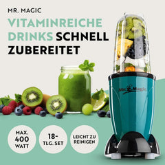 Gourmetmaxx Mr Magic Blender, Smoothie Maker z pakietem akcesoriów Xxl Naty Shop