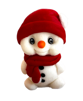 Decoratiune comestibila din pasta de zahar, Om de zapada cu fular si caciula rosie Decoratiuni din Pasta de Zahar Naty Shop