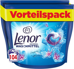 Lenor PODS All-In-1 detergent, 104 kapsułki, 3 razy dłuższa świeżość i głębokie czyszczenie nawet przy praniu na zimno Naty Shop Nowy Model