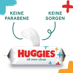 Chusteczki nawilżane Huggies Baby Ogólne czyszczenie całego ciała Dyskretne świeże 10 x 56 chusteczek Pudełko miesięczne