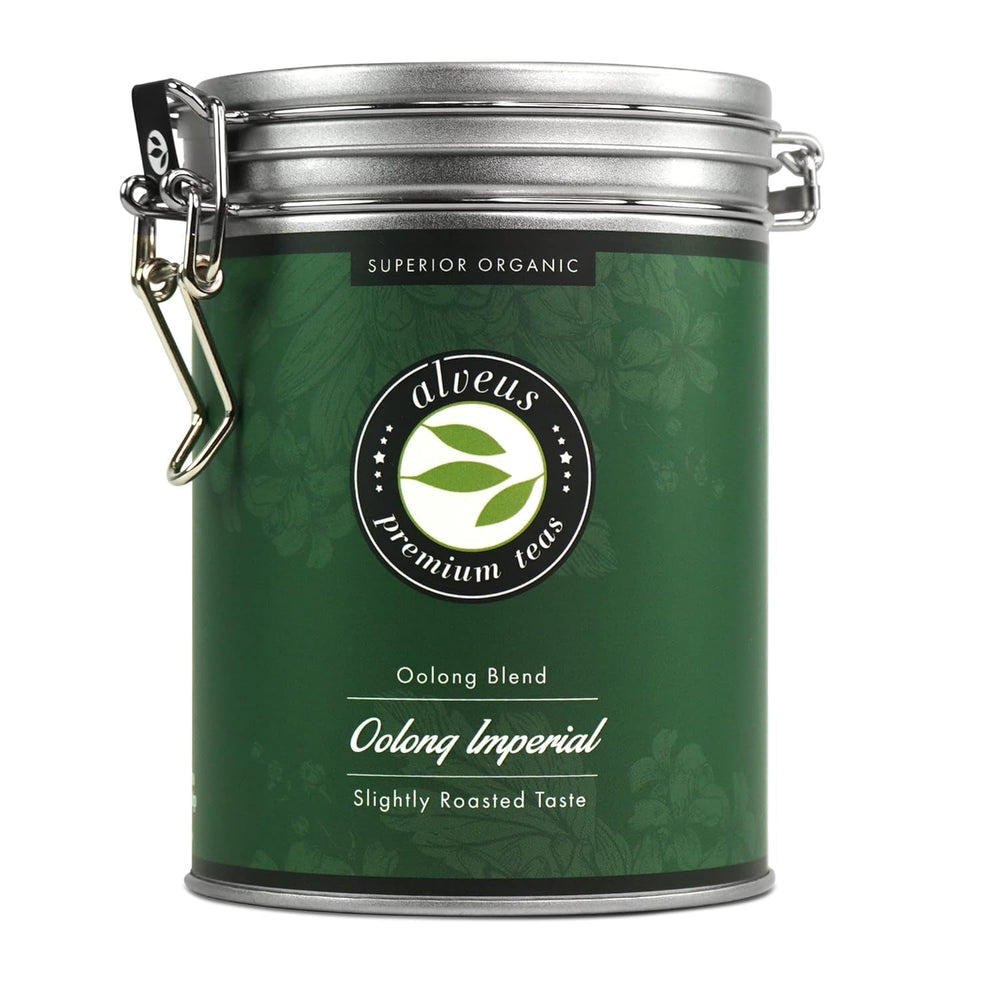 „Oolong Imperial BIO” Ceai Oolong din China vrac, fără aromă, ingrediente naturale Cutie de 150 grame de la Alveus