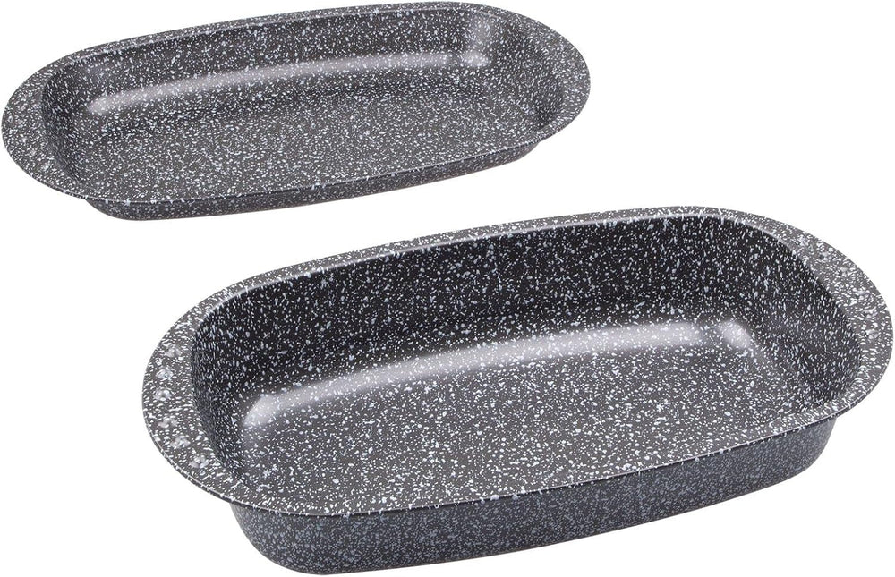 C|H|G Brotback- Und Bratenform Mit Deckel "Granito", Skandia Xtreme Plus: 4-Fach Antihaftbeschichtung in Granitoptik, 37 X 20 X 7 Cm, Made in Germany Formy i blachy do pieczenia Naty Shop