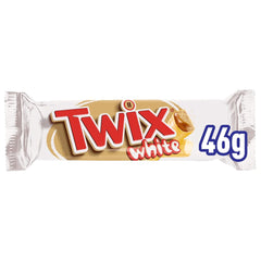 Batony białej czekolady Twix | Karmel, Ciastka, Biała Czekolada | Czekoladowe opakowanie zbiorcze | 5 batonów (5 x 46 g) (4 sztuki w opakowaniu)