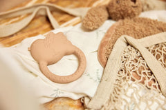 Inel de dentiție din cauciuc natural Jollein pentru bebeluși - Păsări frumoase - Inel de dentiție pentru bebeluși - Ajutor pentru dentiție - Fără substanțe nocive și BPA - Jucărie pentru bebeluși