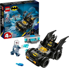 LEGO DC Batman: Batman i Batmobil kontra. Mr. Freeze — Samochodzik superbohatera z 2 minifigurkami — Miotacz lodu z elementami ognia — Prezent dla chłopców i dziewcząt od 4. roku życia 76301 Zestawy do budowania Besuche den LEGO-Store Domyślny tytuł sklepu