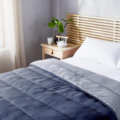 Pikolin Home - Dwustronna kołdra 300 G - Dwukolorowe wypełnienie nordyckie - Do łóżka 135 - Przytulna, ciepła, oddychająca, musztardowy żółty, 220 X 220 Cm Kołdry i kołdry Naty Shop