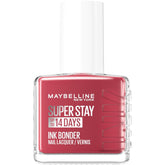 Oja Maybelline New York, culori intense și pigmentate, de lungă durată, întărește unghiile deteriorate, Superstay Ink Bonder, nuanța Really Rosy 202, 12 ml