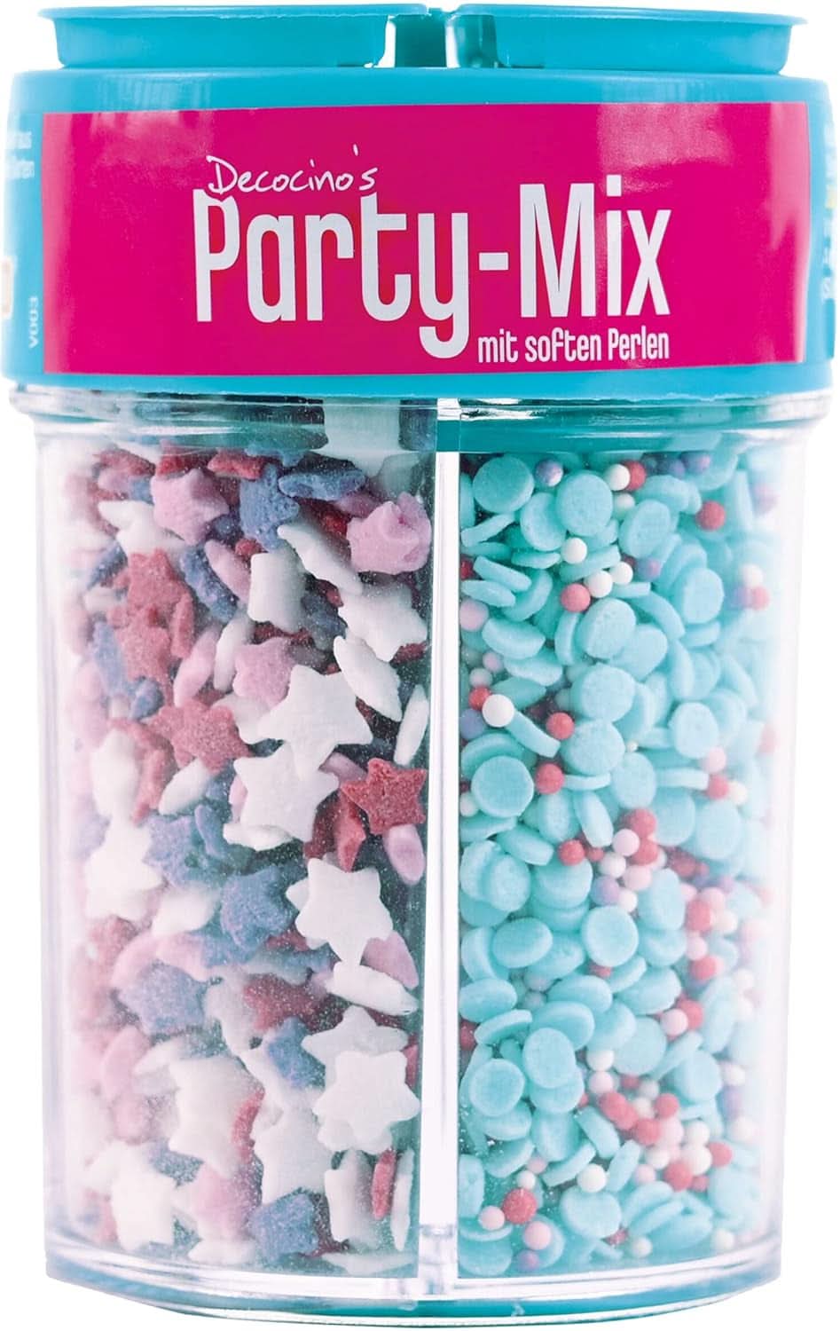 DECOCINO Party Mix, perle de zahăr, decorațiuni de stropit, confetti, 95 grame Naty Shop Party-Mix