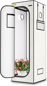 Namiot do uprawy 60x60x180 cm, materiał Oxford 600D z poliestrową folią odblaskową, stalowe rurki 22 mm, otwory wentylacyjne i okna widokowe, namioty do uprawy do hydroponiki, szklarni i ogrodów wewnętrznych