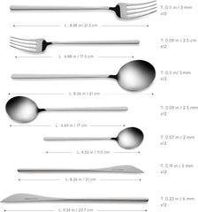 Karaca Focus Elegance, 84-częściowy zestaw sztućców, 12 osób Kitchen Naty Shop