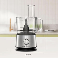 Ufesa Quick Slicer Processor Multifunktions-Foodprozessor 10-In-1, 1200W, 1,5L Fassungsvermögen, Edelstahlgehäuse, X3 Doppelseitige Scheiben, X1 Schneidemesser, X1 Rührlöffel Mama si Copilul Naty Shop