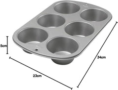Wilton 445291 445291 Forma do muffinów Jumbo, powłoka nieprzywierająca, 6 otworów, 4,5 X 22,2 X 34,2 cm, stal Formy i blachy do pieczenia Naty Shop