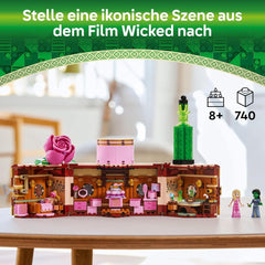 LEGO Wicked Glinda i sypialnia Elphaby — domek dla lalek z 2 mini lalkami Czarownic z krainy Oz, fajnymi akcesoriami, w tym kwiatami i strojami — kreatywna zabawka dla dziewczynek w wieku powyżej 8 lat i fanów — 75683 Zestawy do budowania Besuche den LEGO-Store