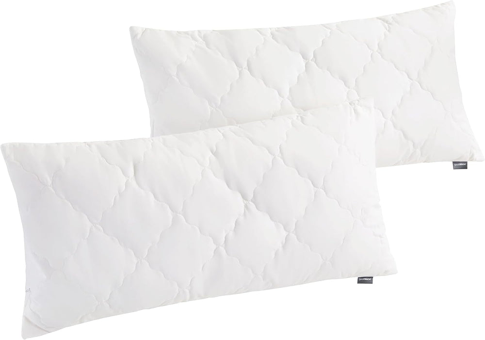 Traumnacht Pernă din bambus cu fibre de bambus, hipoalergenic, antibacterian Set de perne cu fermoar, format din 2 perne 40X80Cm, certificat Oeko-Tex, dezvoltat în Germania Perne standard Naty Shop 40 X 80 Cm Pernă