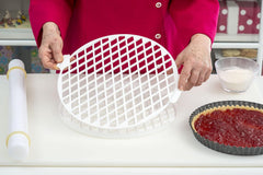 Formă de tăiat tort clasic, albă, dimensiuni Ø 30 cm