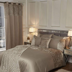 Komplet pościeli Emma Barclay Glamour na łóżko podwójne, norka, poliester, krem Emma Barclay Łóżka i kołdry