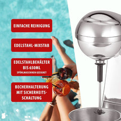Clatronic® Barmixer U. Milchaufschäumer | Maszyna do smoothie | 650 ml Edelstahlbehälter | Praktischer Becherhalter | Mikser | 2 Geschwindigkeitsstufen | Silnik Kraftvoller 65 W | Chromdesgin | BM 3472 Kuchnia Naty Shop